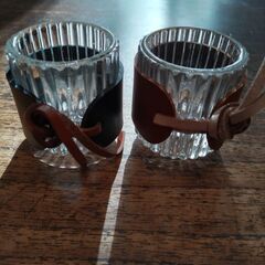 アジアンキャンドル立て2つでの画像