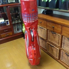 SPACE INVADERS キャディバッグ レッドの画像