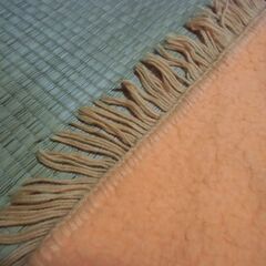 ●無料● 橙色 ひざ掛け フリンジ付き （約100㎝×69㎝）差し上げます。＊石川県＊美川より＊期間限定の画像