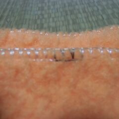 ●無料● 橙色 ひざ掛け フリンジ付き （約100㎝×69㎝）差し上げます。＊石川県＊美川より＊期間限定の画像