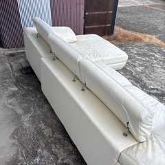 本革高級L字ソファ　海外ブランド定価30万　3~4人がけの画像