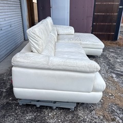 本革高級L字ソファ　海外ブランド定価30万　3~4人がけの画像