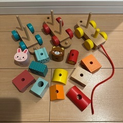 積み木 電車　の画像