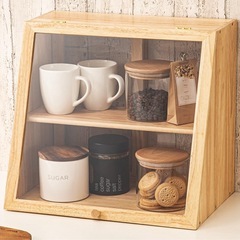 ニトリ　木製　ディスプレイケース　２段の画像