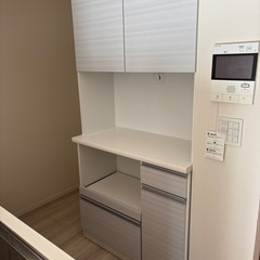 大川家具の美品、食器棚【幅90】 の画像