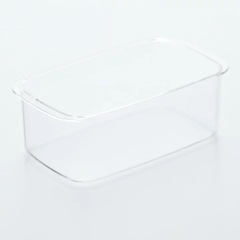 無印良品　2個セット　フタをしたまま電子レンジで使える　バルブ付き密閉保存容器　深型・中 約幅１２×奥行２０×高さ８ｃｍの画像