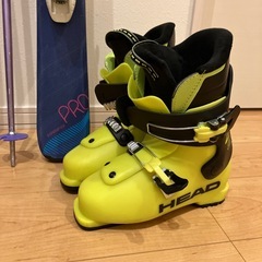 スキー3点セット　116センチ　22.5センチ　の画像