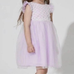 お花レースチュールワンピース　プティマインの画像