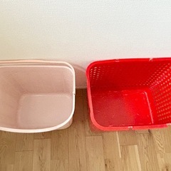 ランドリーバスケット　洗濯かご　セットの画像