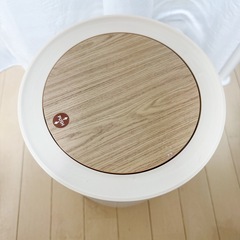 【1/4まで】北欧風 木目調ゴミ箱 7L フタ付き｜50円 引き取り限定の画像