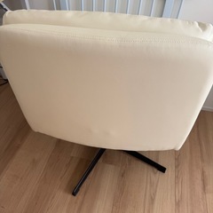 SKYE デスクチェア アームレス オフィスチェア ホイールなし パソコンチェア クロスレッグ 椅子 ワイド ホーム オフィス デスクチェア 高さ調節可能 回転 PUレザーの画像