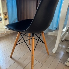 シンプル木目デスク＆チェアセットの画像