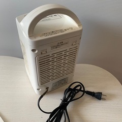 アイリスオーヤマ 人感センサー付セラミックファンヒーター デスク下 JCH-D083T-W（ホワイト）の画像