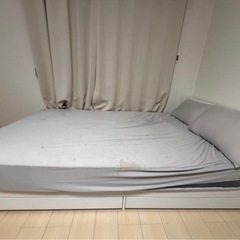 【定価72%OFF🌈】照明付きベッドフレーム　セミダブルの画像