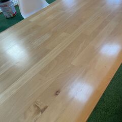 ニトリ　ダイニングテーブル　天然木の画像