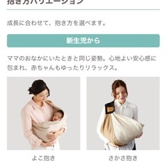 Bétta ストライプ抱っこひも アイボリーの画像