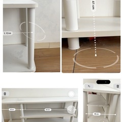 ニトリ　白色のテレビボード　テレビ台　2018年購入　横113センチの画像