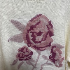 新品グレイル　フリーサイズ　薔薇柄ニットの画像