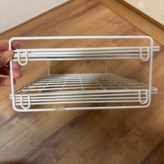 電子レンジ上スペース棚　スチールの画像