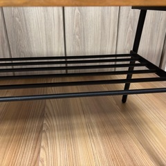 LUCE センターテーブル／ローテーブル 90×45cm 木製×アイアン脚の画像