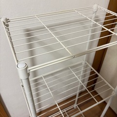 可動棚スチールラックホワイト　の画像