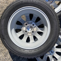 中古スタッドレスタイヤ(155/65/R13)アルミ付きの画像