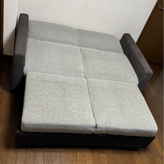 【受渡者決定しました】ニトリ　2人掛けソファベッドの画像