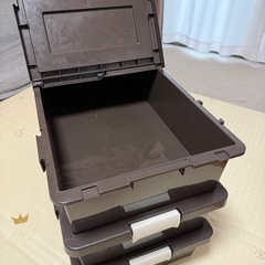 キャスター付きベット下収納ボックス　3個セットの画像