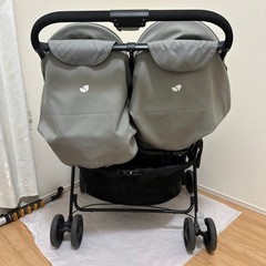 joie ２人乗りベビーカー エアツイン 双子の赤ちゃん向け、両席とも新生児から使用OK 折りたたみ時は自立ができて便利【新生児～体重15kg】の画像