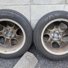 15インチアルミ（マツダ純正）+タイヤ　4本セット　PCD100-4穴　175/60-15の画像