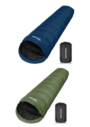 ショップ 【新品】2個 シュラフ 寝袋 ネイビー カーキ ホークギア