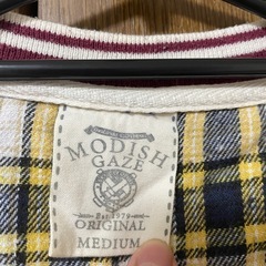 MODISH GAZE ワインレッド カーディガン Mの画像