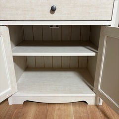 【即日対応】ニトリ リズバレー レンジ台 炊飯器 食器棚 キッチン収納 白の画像