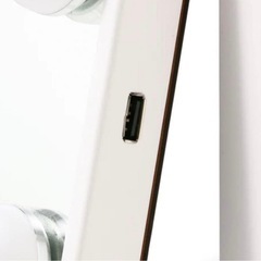 Francfranc フッツェ ハリウッドミラー スクエア L ホワイトの画像