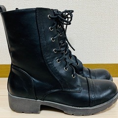 レディース ブーツ 編み上げブーツ 袴 ブーツ 24.5 LLの画像