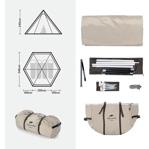新品 Naturehike ネイチャーハイク  オールシーズン対応 大型 ワンポールテント