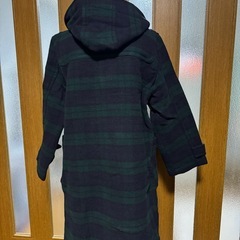 【未着用品】ブラックウォッチ ダッフルコート M ウール混 ネイビー×グリーンの画像