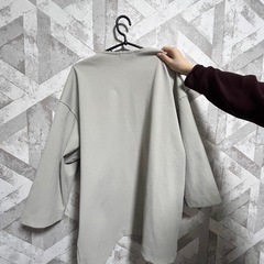 グローバルワーク リブニットカーディガン風／7分丈／Lサイズの画像