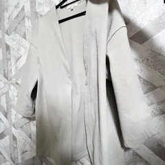 グローバルワーク リブニットカーディガン風／7分丈／Lサイズの画像