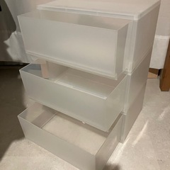 ポリプロピレン　小物収納ケース　ワイド　大 3個セットの画像