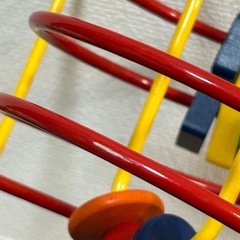 木製ビーズコースター カラフルの画像