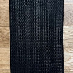 国産印伝3枚セット　新品未使用（鹿革　黒×黒 185×390㎜）漆 レザークラフト/ディアスキンの画像