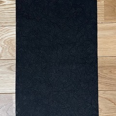 国産印伝3枚セット　新品未使用（鹿革　黒×黒 185×390㎜）漆 レザークラフト/ディアスキンの画像