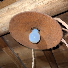 1月限定　昔のレトロな傘の照明器具　スチールの画像