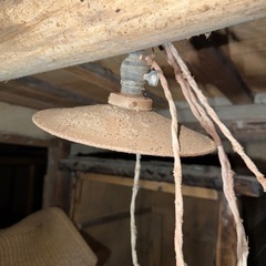 1月限定　昔のレトロな傘の照明器具　スチールの画像