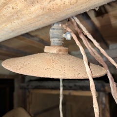 1月限定　昔のレトロな傘の照明器具　スチールの画像