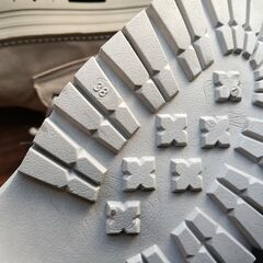 新品 24cm レディース ブーツ グレー 厚底 シューズ ショートブーツ 識別番号:【B258-Z】の画像