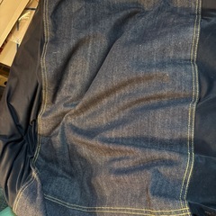 体にフィットするソファ　綿デニム　ネイビー　セットの画像