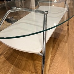 美品 ガラス テーブル ローテーブル 取りに来ていただける方の画像