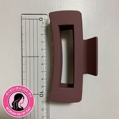 ヘアクリップ マット 大きめ 長方形 2点セットの画像